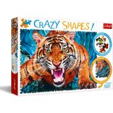 Пазлы 600 дет. Лицом к лицу с тигром (Crazy Shapes) 11110, (KZWP Trefl-Krakow)