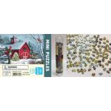 ПазлыВКолбе 150 дет. Зимний домик MINI PUZZLES (10*15 см) 33-131, (YIWU XINSHIXIAN ARTS AND CRAFTS CO.,LTD)