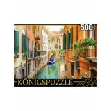 ПазлыKONIGSPUZZLE 500 дет. Венецианский канал на рассвете ШТK500-3577, (Рыжий кот)