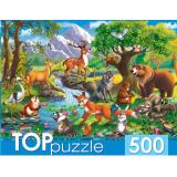 ПазлыTOPpuzzle 500 дет. Лесные жители ХТП500-4129, (Рыжий кот)