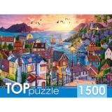 ПазлыTOPpuzzle 1500 дет. Приморский город на закате ХТП1500-1591, (Рыжий кот)