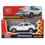 Модель Инерционная Технопарк RENAULT ARKANA (12см, металл, открываются двери, белый, в коробке) ARKANA-12-WH, (Shantou City Daxiang Plastic Toy Products Co., Ltd)