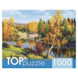 ПазлыTOPpuzzle 1000 дет. И. Прищепа. Золотая осень (Русская коллекция) П1000-1059/РУКТП1000-1059, (Рыжий кот)