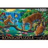 ПазлыKONIGSPUZZLE 1000 дет. Леопарды у водопада ФK1000-6634, (Рыжий кот)