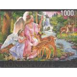 ПазлыKONIGSPUZZLE 1000 дет. Ангелы с оленятами ФK1000-6633, (Рыжий кот)