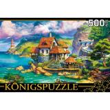 ПазлыKONIGSPUZZLE 500 дет. Дом у моря ХК500-6315, (Рыжий кот)