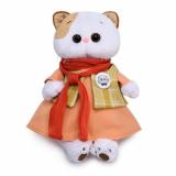 Budi Basa Мягкая Игрушка Кошечка Ли-Ли в платье с шарфом (27см, в подарочной коробке) LK27-104, (ООО 