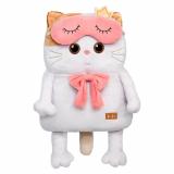 Budi Basa Мягкая Игрушка Подушка Кошечка Ли-Ли в маске для сна (32см) LKp32-124, (ООО 