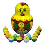 RNToys Матрешка Курица наседка (дерево, в ассорт., в пакете) Д-425, (ООО 