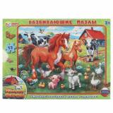 Пазлы В Рамке 15 дет. Умные игры. Животные фермы 420113, (ООО 