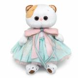 Budi Basa Мягкая Игрушка Кошечка Ли-Ли в юбке и с розовым бантом (27см, в подарочной коробке) LK27-163, (ООО 
