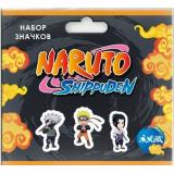 Набор значков Naruto. Чибики Шиппуден Саске (3 значка, дерево, в пакете, от 10 лет) 08716, (ООО 