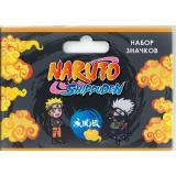 Набор значков Naruto. Чибики Шиппуден Нартуо (2 значка, металл, в пакете, от 10 лет) 08719, (ООО 