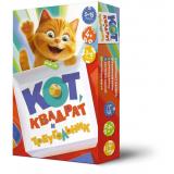 Настольная Игра ИГРОТЕКА Кот, квадрат и треугольник (114 карточек, кубик, правила, в коробке,от 4 лет) 51-0169-01, (Просвещение-Союз)