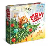 Настольная Игра ИГРОТЕКА Мяу-Дзинь! или Как полюбить кота? (Парфенов А.) (24 карточки, двусторонние детали шариков, наклейки, правила,  в коробке, от 4 лет) 51-0358-01, (Просвещение-Союз)