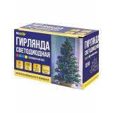 Гирлянда метражная (длина 10м, 100 разноцветных ламп, прозрачная нить, 8 режимов, в коробке) НУ-9781, (ООО 