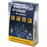 Гирлянда-проволока (5м, 50 разноцветных ламп,  в коробке) НУ-3021, (ООО 