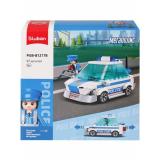 Конструктор SLUBAN 97 дет. Полицейский транспорт (+фигурка, в коробке, от 6 лет) M38-B1217B, (Huada Toy Co.,Ltd)