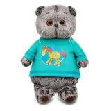 Budi Basa Мягкая Игрушка Кот Басик в лонгсливе с лошадкой (30см, в подарочной коробке) Ks30-295, (ООО 