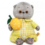 Budi Basa Мягкая Игрушка Кот Басик BABY в комбинезоне в клетку (20см, в подарочной коробке) BB-165, (ООО 