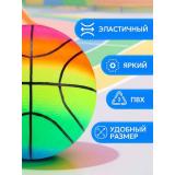Мяч детский (23см, неон, баскетбол. в пакете) QL-831, (Рыжий кот)
