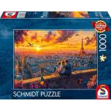 Пазлы 1000 дет. Шепот на крышах Парижа 58885, (Schmidt Spiele GmbH)