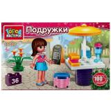 Конструктор Город Мастеров 36дет. Кафе в парке. Подружки (+фигурка, в коробке, от 4 лет) 20020-PZ, (Huada Toy Co.,Ltd)
