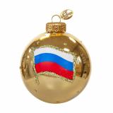 Елочное Украшение Шар. Триколор (d=6,5см, стекло, в подарочной коробке) КУ-65-244153, (ООО 
