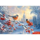 Пазлы 500 дет. Снегири на ветке П500-7627, (Рыжий кот)