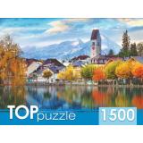 ПазлыTOPpuzzle 1500 дет. Город в горах ШТТП1500-3166, (Рыжий кот)