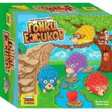 Настольная Игра Гонки ежиков (игровое поле, 60 карточек, 5 фишек, 4 кубика, правила, в коробке, от 6 лет) 8750, (Звезда)