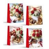 Пакет Бумажный 30*42 Розы и конфеты (в ассорт., блестки) YC619L, (Yiwu Ouwei Paper packaging Co.,Ltd.)