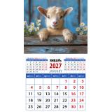 КалендарьНаМагните 2027 Год козы. Обаятельный малыш (Символ года) (94*167, отрывной) 20733, (День за днем)