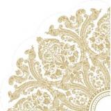 Салфетки бумажные Art Bouquet Rondo Royal золото на белом (d=32см, 3-слоя, 12шт.) 37261, (ООО 