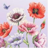 Салфетки бумажные Art Bouquet. Поле маков (33*33см, 3-слоя, 20шт.) 25084, (ООО 