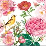 Салфетки бумажные Bouquet Home Collection Classic Розы с птичкой (33*33см, 3-слоя, 20шт.) 25555, (ООО 