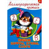 КаллиграфическаяПропись Пишем цифры, буквы, слоги (А4), (Проф-Пресс, 2025), Обл, c.16