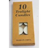 Свеча чайная (набор 10 шт., белая, крафт) 71372, (Yiwu Yibotong Trade Co., Ltd)