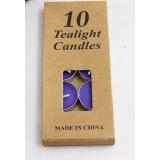 Свеча чайная (набор 10 шт., фиолетовая, крафт) 71402, (Yiwu Yibotong Trade Co., Ltd)
