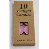 Свеча чайная (набор 10 шт., розовая, крафт) 71419, (Yiwu Yibotong Trade Co., Ltd)